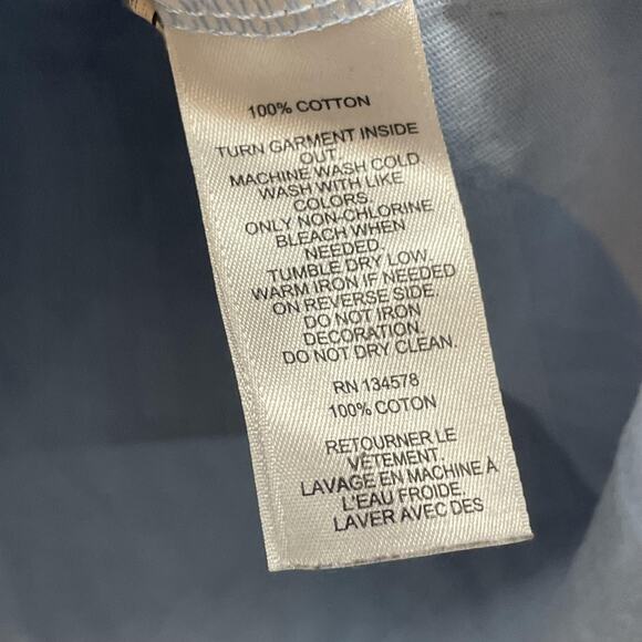 Vineyard Vines Shirt Mens Small Blue Long Sleeve Pocket Merry Christmas Whale - Picture 9 of 12